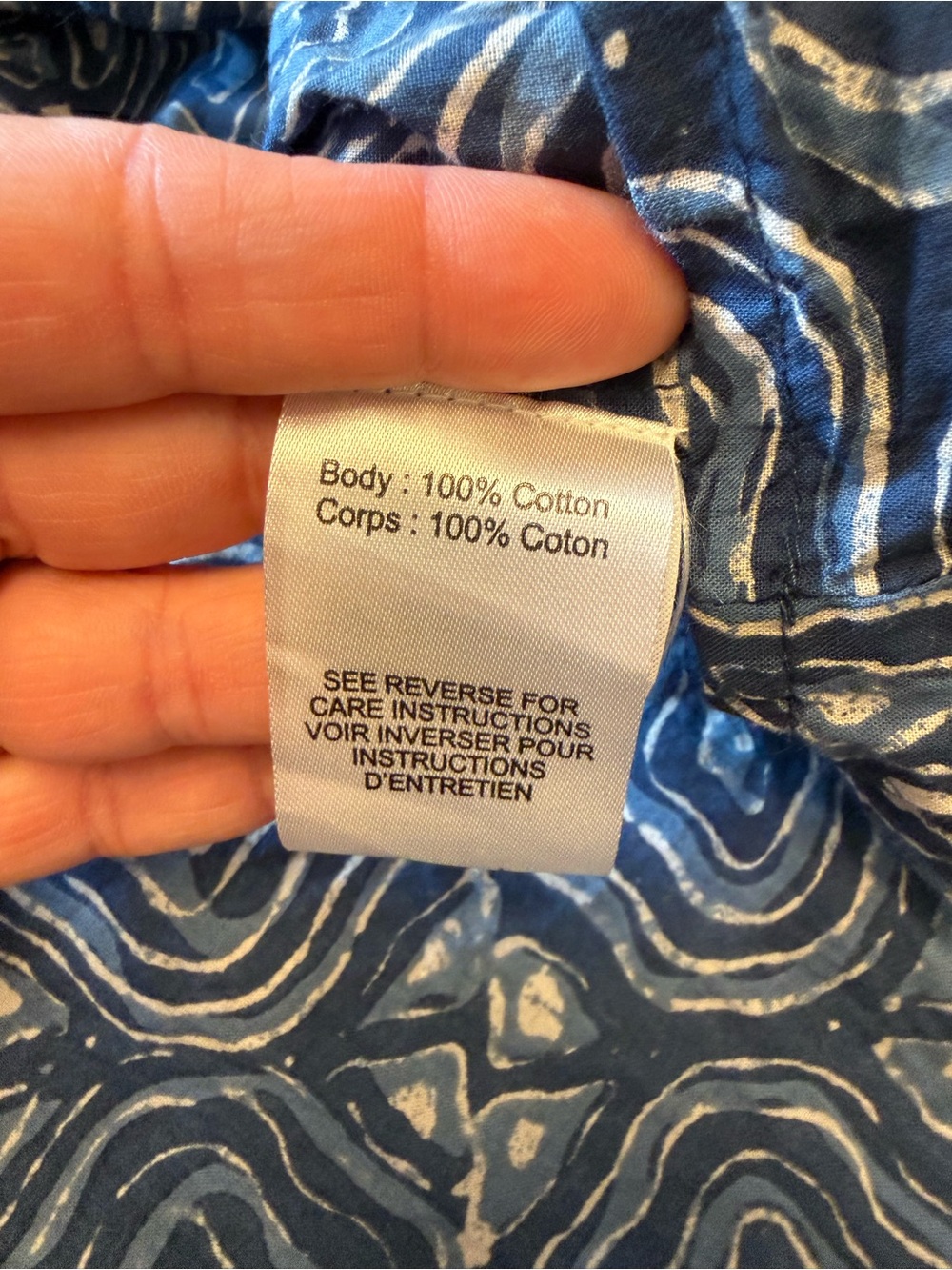 Like new Blue Block-Printed Casual Midi Dress, XL - Picture 4 of 6